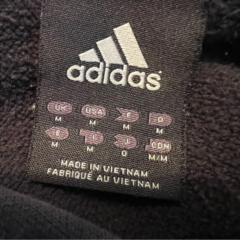 Adidas 3-stripes Hoodie Men’s M Black/White Pullover Sweatshirt
